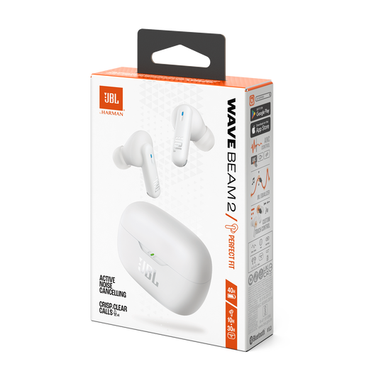 JBL Wave Beam 2 - White - True Wireless Noise Cancelling Earbuds - Detailshot 15